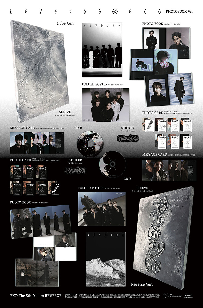SET] 엑소 - 정규 8집 REVERXE (PHOTOBOOK Ver.)[2종 세트] | 엑소(EXO