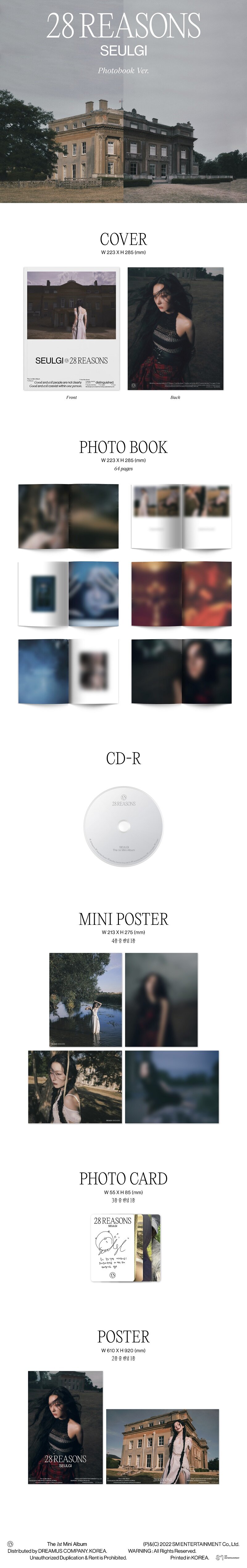 SEULGI - 1st Mini Album 28 REASONS (Photo Book Ver.)
