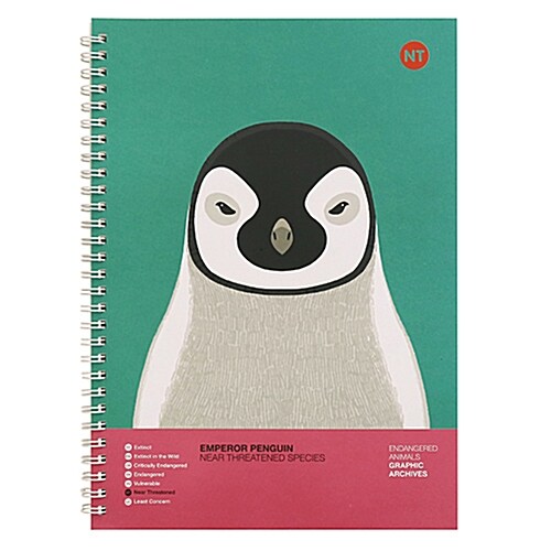 [Endangered Animals] Spiral Notebook - Emperor penguin