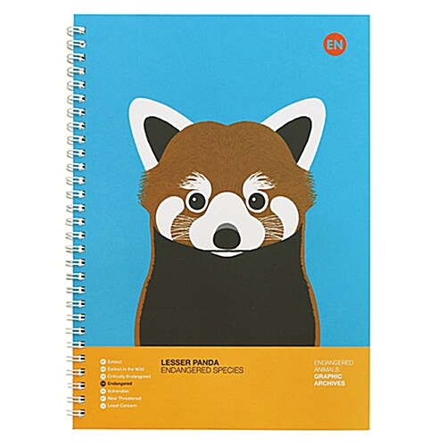 [Endangered Animals] Spiral Notebook - Lesser panda