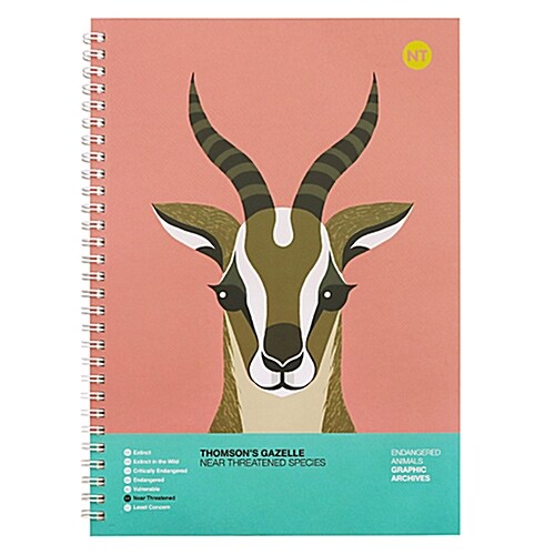 [Endangered Animals] Spiral Notebook - Thomsons gazelle