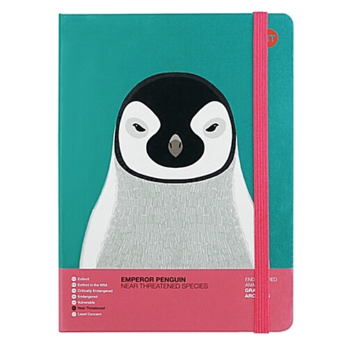 [Endangered Animals] Hardcover Notebook - Emperor penguin