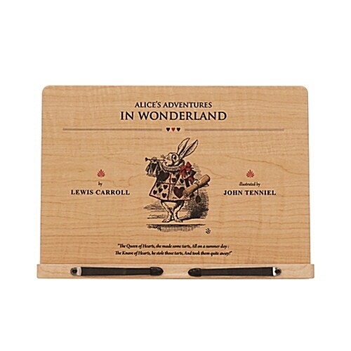[Born to Read] Wood Book Stand - Alices Adventures in Wonderland