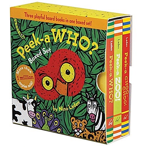 Peek-A Who? Boxed Set: (Childrens Animal Books, Board Books for Kids) (Hardcover)
