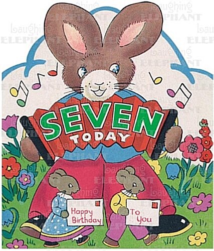 Rabbit W/ Accordion - 7th Birthday - Greeting Card (Other)