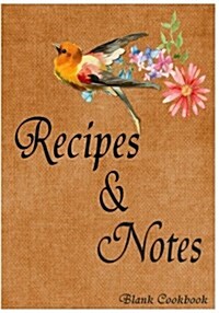 Blank Cookbook Recipe & Note (105 Recipe Blank Book Series #9) (Paperback)