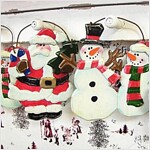 나무 장식걸이 산타와 눈사람세트
