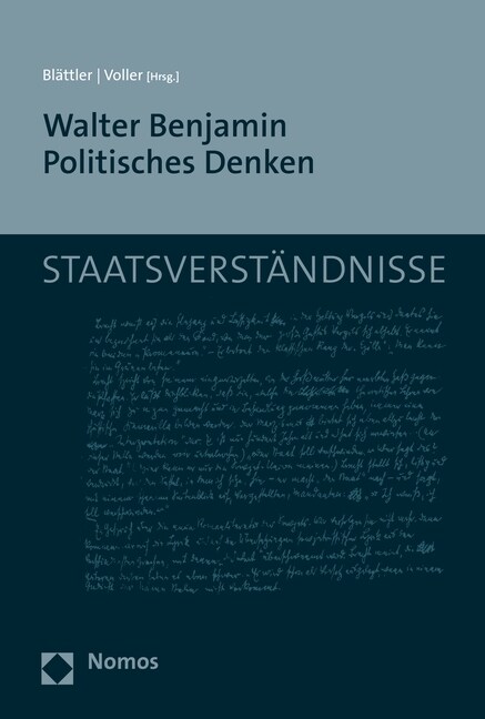 Walter Benjamin Politisches Denken (Paperback)