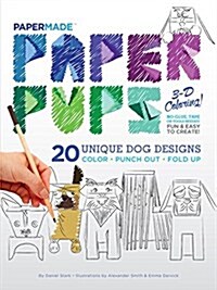 Paper Pups 3-D Coloring! (Paperback)