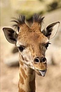 A Funny Baby Giraffe Sticking Out Her Tongue Journal: 150 Page Lined Notebook/Diary (Paperback)