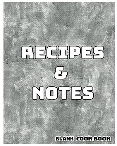 Blank Cookbook Recipes & Notes: Cookbooks, Watercolor Notebook, Notebooks (Paperback)
