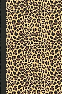 Sketch Journal: Animal Print (Leopard) 6x9 - Pages Are Lined on the Bottom Third with Blank Space on Top (Paperback)