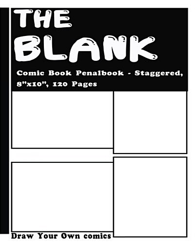 The Blank Comic Book Panelbook - Staggered, 8x10, 120 Pages: Draw Your Own Comics (Paperback)