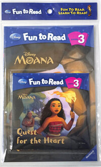 Disney Fun to Read Set 3-22 : Quest for the Heart (모아나) (Paperback + Workbook + Audio CD)