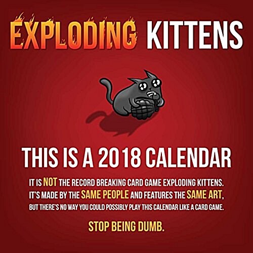 Exploding Kittens 2018 Wall Calendar (Wall)