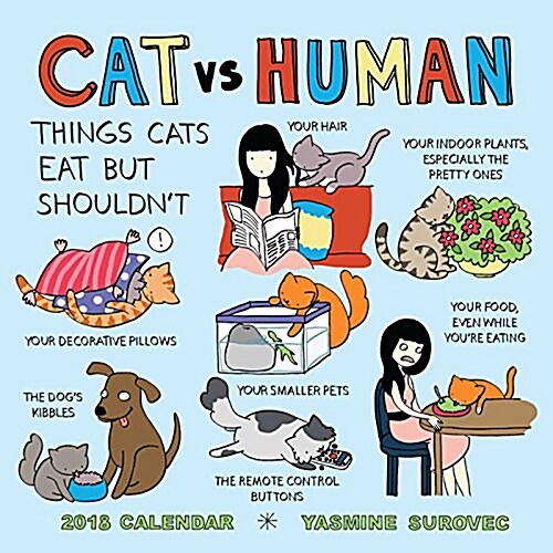 Cat vs. Human 2018 Wall Calendar (Wall)