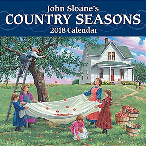 John Sloanes Country Seasons 2018 Mini Wall Calendar (Desk)