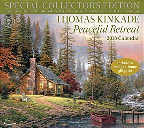 Thomas Kinkade Special Collectors Edition 2018 Deluxe Wall Calendar: Peaceful Retreat (Wall)