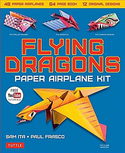 Flying Dragons Paper Airplane Kit: 48 Paper Airplanes, 64 Page Instruction Book, 12 Original Designs, Youtube Video Tutorials (Other)