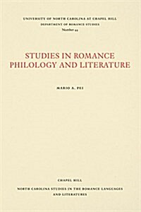 Studies in Romance Philology and Literature (Paperback)