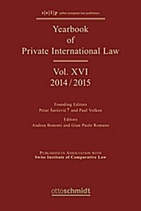 Yearbook of Private International Law Vol. XVI - 2014/2015 (Hardcover)