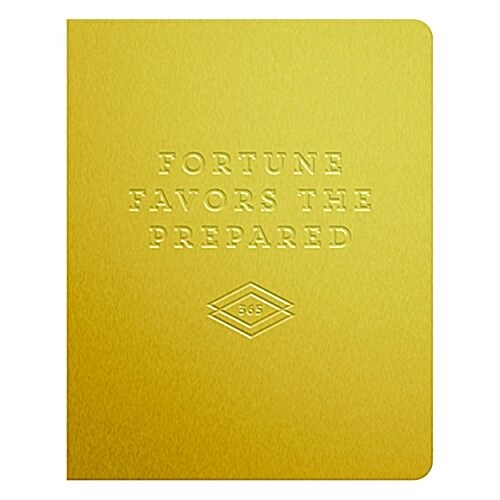 Fortune Favors the Prepared Gold Deluxe Pocket Undated Planner (Desk)