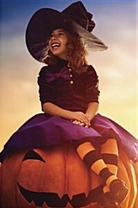Little Witch Riding Jack-O-Latern Journal: 365 Day Journal Diary Notebook (Paperback)