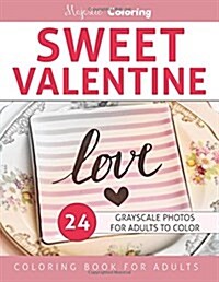 Sweet Valentine: Grayscale Photo Coloring for Adults (Paperback)