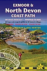 Exmoor & North Devon Coast Path, South-West-Coast Path Part 1: Minehead to Bude (Trailblazer British Walking Guide) : Practical walking guide with 68  (Paperback, 2 Revised edition)