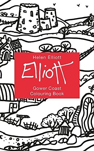 Helen Elliott Concertina Colouring Book: Gower Coast (Hardcover)