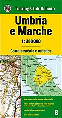 Umbria / Marche 8 : TCI.R08 (Sheet Map, folded)