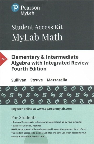 Mymathlab with Pearson Etext -- Standalone Access Card -- For Elementary & Intermediate Algebra with Integrated Review (Hardcover, 4)