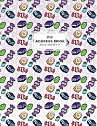 Large Address Book - Office/Desk 8.5 X 11: Purple Candy (Paperback)