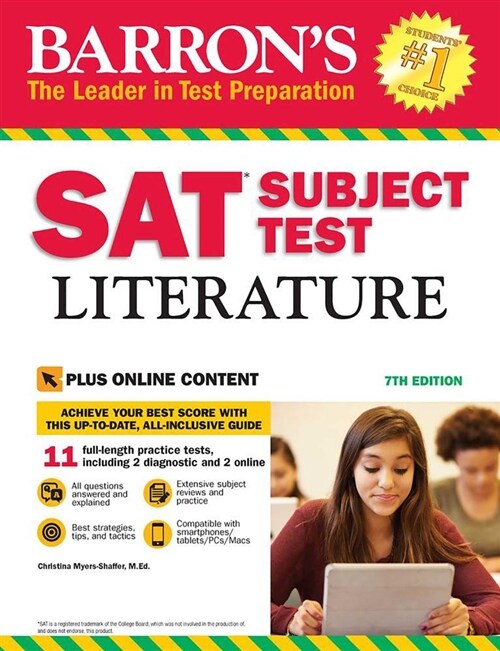[중고] Barrons SAT Subject Test Literature with Online Tests (Paperback, 7)