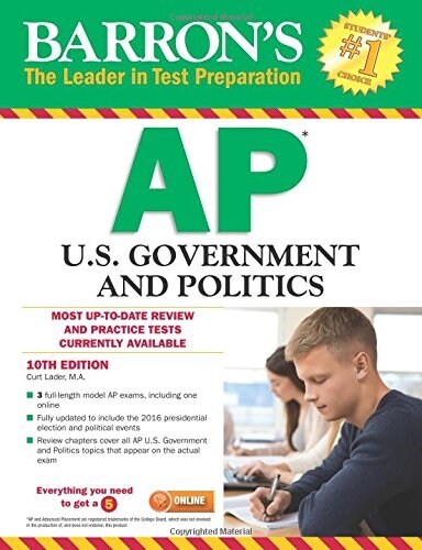 Barrons AP U.S. Government and Politics, 10th Edition (Paperback, 10, Revised)