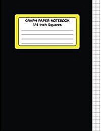 Graph Paper Notebook: 1/4 Inch Squares Graph Paper Template - Large Print 8.5x11 100 Pages - Blank Quad Ruled - Softback (Composition Books) (Paperback)