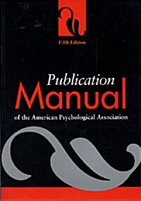 [중고] Publication Manual of the American Psychological Association (Paperback, 5th)