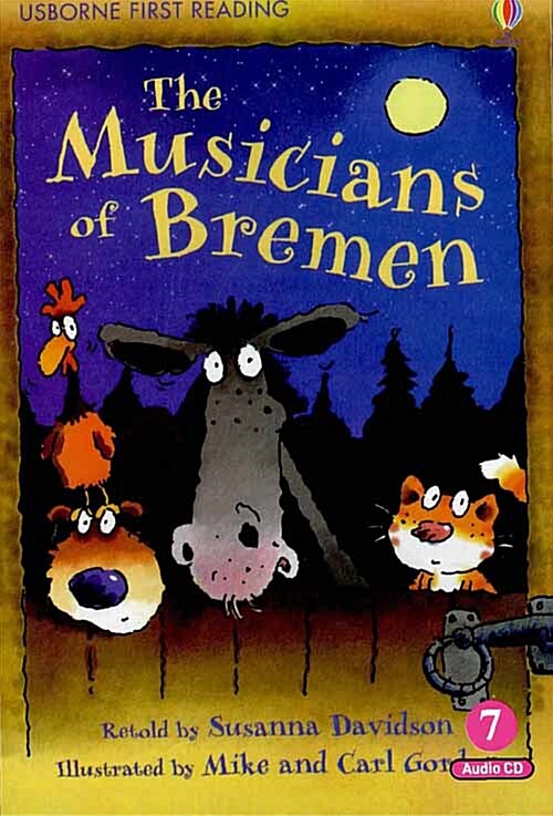 [중고] Usborn First Readers Set 3-07 / The Musicians of Bremen (Paperback + CD )