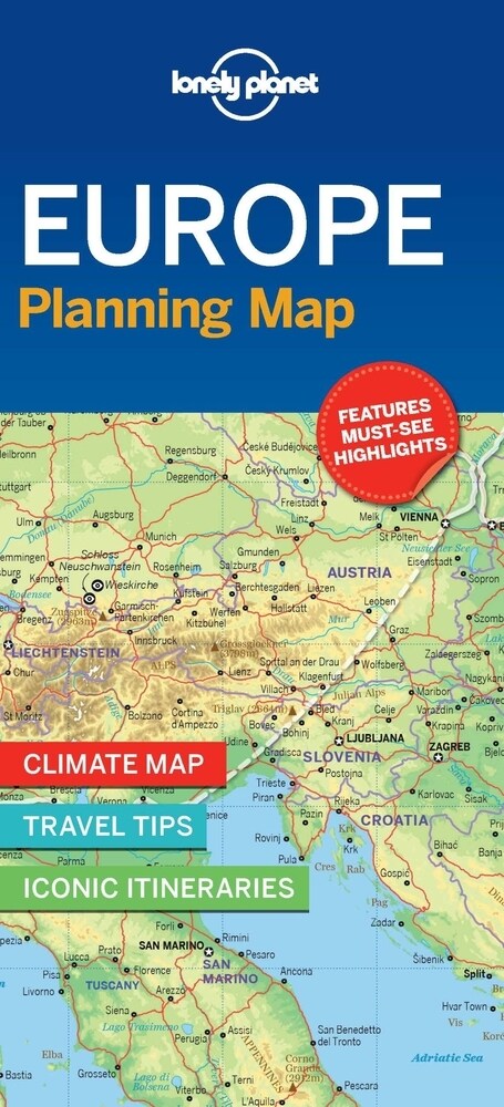 Lonely Planet Europe Planning Map (Folded)