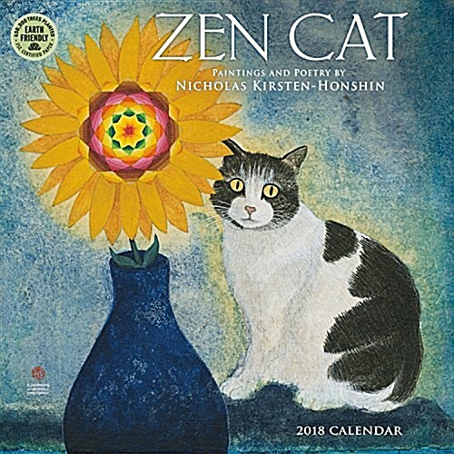 Zen Cat 2018 Wall Calendar: Paintings and Poetry by Nicholas Kirsten-Honshin (Wall)