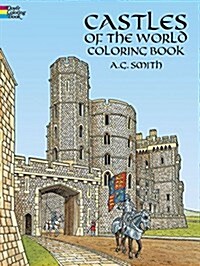 Castles of the World Coloring Book (Paperback)