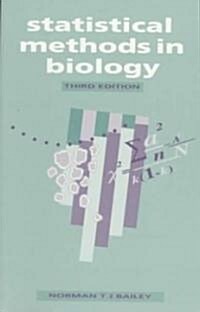 Statistical Methods in Biology (Paperback, 3 Revised edition)
