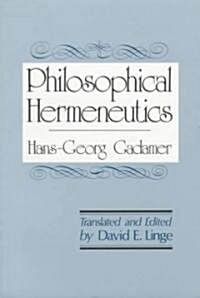 Philosophical Hermeneutics (Paperback)