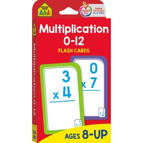 School Zone Multiplication 0-12 Flash Cards (Other)