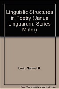 Linguistic Structures in Poetry (Hardcover, 4, Printing 1973)