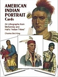 American Indian Portrait Cards: 24 Lithographs from McKenney and Halls Indian Tribes (Paperback)