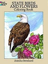 State Birds and Flowers Coloring Book (Paperback)