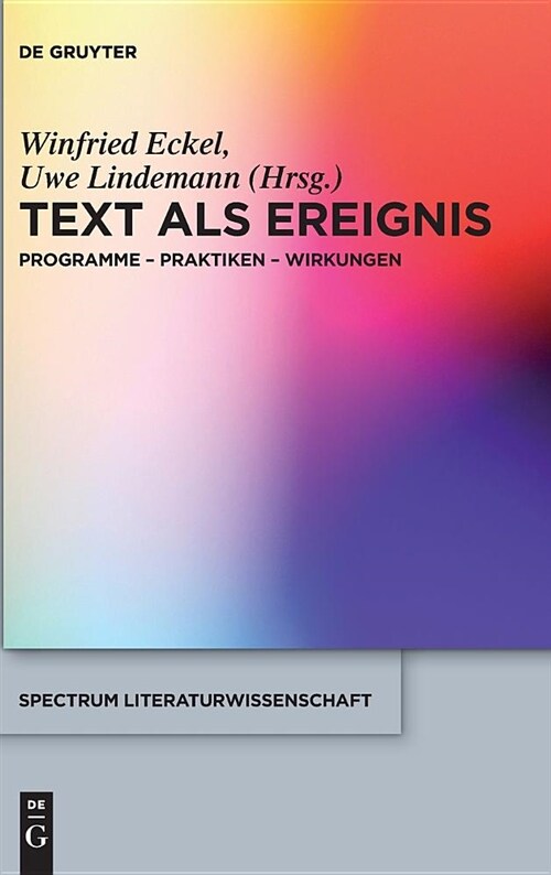 Text ALS Ereignis (Hardcover)