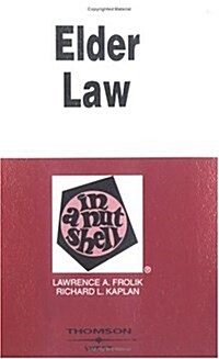 Elder Law in a Nutshell (Nutshell Series) (Paperback, 3rd)