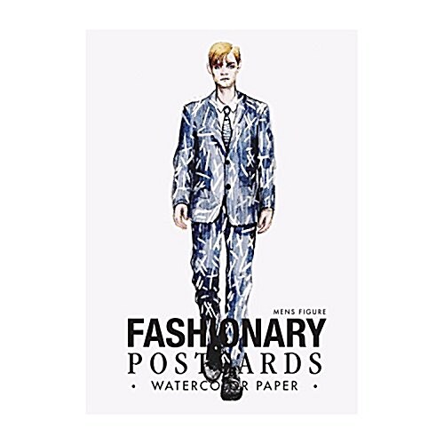 Fashionary Watercolor Postcards Book Men (Other)